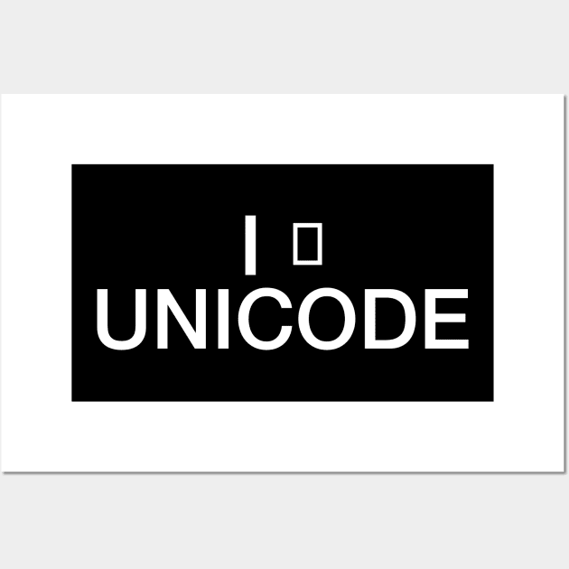 I Unicode Funny Coder Coding Poem for Programmers Wall Art by FanaticTee